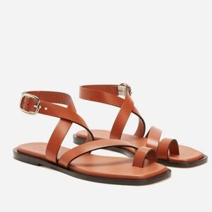 Everlane The Italian Leather Wrap Sandal Brown 6